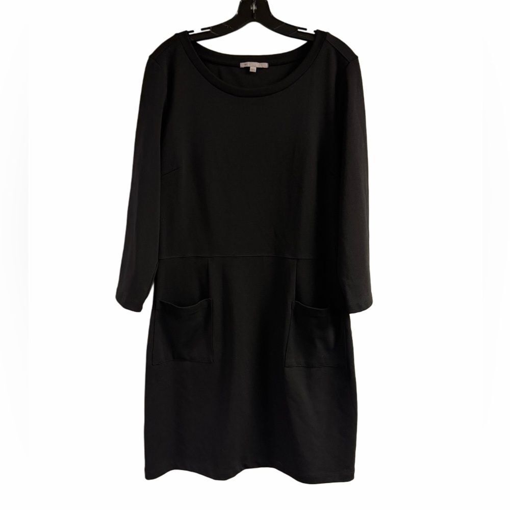 Gap Black Knit Dress with Front Pockets Size L